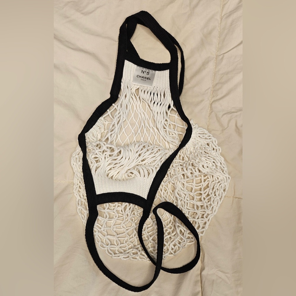 Chanel No. 5 Mesh Crochet Tote Bag
